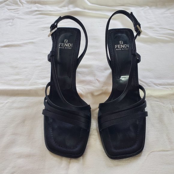 Satin FENDI Strappy Heels - Picture 2 of 5
